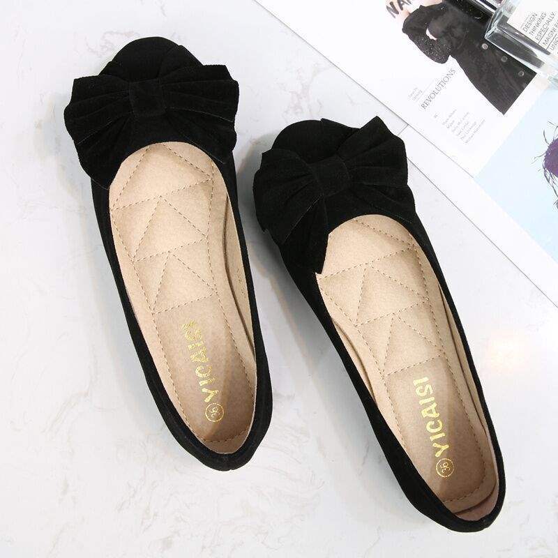 Doudou shoes ladyshoes spring and autumn shallow mouth large size maternity shoes soft sole work shoes flat sole single shoes