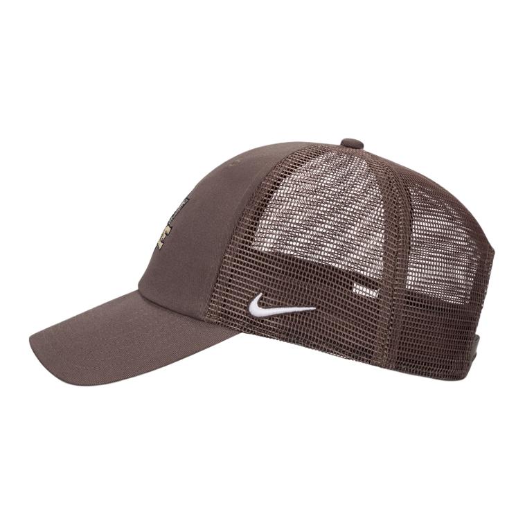 Nike Geborduurd Logo Katoenen Baseballpet Herenhoeden Mineraalgrijs IR0953-004