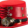 Victorian Wool Top Hat with Detachable Goggles and Gear Decors For Renaissance Theme Event And Cosplay Party Dressingup