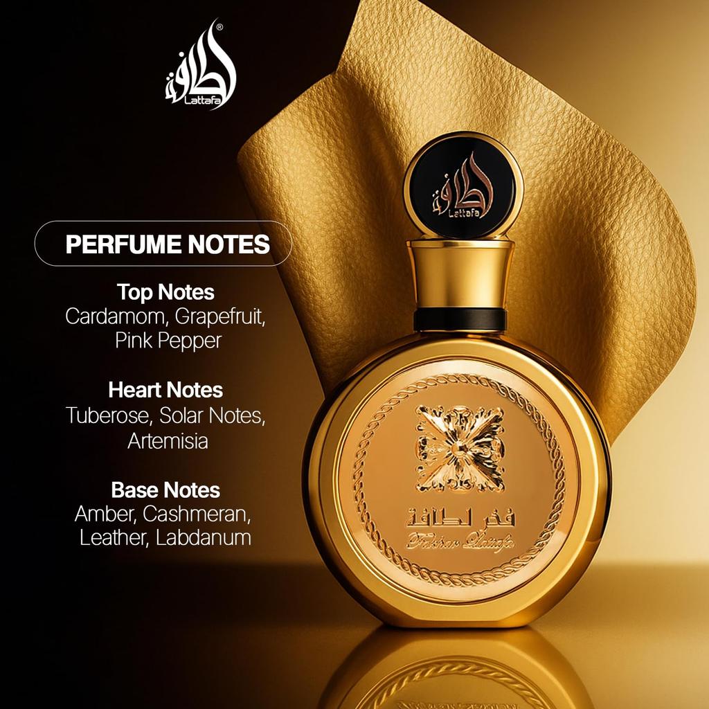 Lattafa Fakhar Gold Extrait - Floral, Amber, Woody - Eau De Parfum Long-Lasting Fragrance for Unisex, 3.40 Ounce / 100 Ml