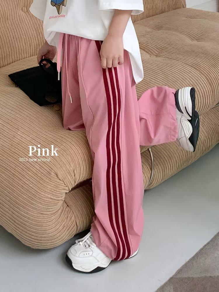 2023 Girls' Stylish Korean Loose Fit Sweatpants - Spring/Autumn Sportswear for Big Kids