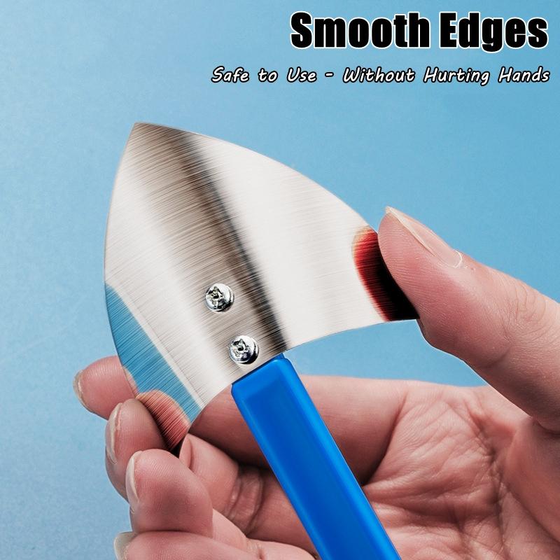 Stainless Steel Spatula Sealing Tools Corner Trowel Plastic Handle Trowel Painting Putty Internal External Corner Putty Scraper