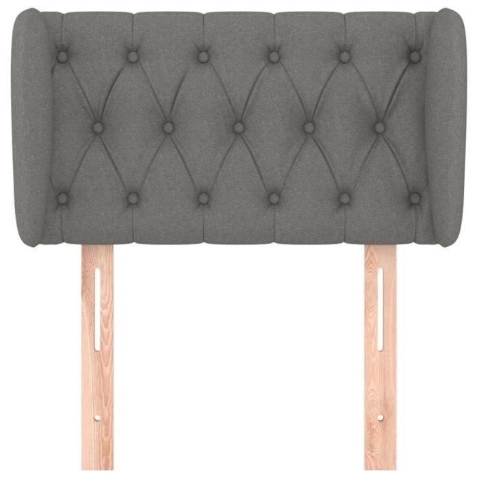 VidaXL Headboard with Ears Dark Grey 83x23x78-88 Cm Fabric3117455