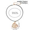 Ingemark Creative Goth Big Spiral Conch Pendant Choker Necklace for Women Simple Adjustable Leather Wax Thread Chain Y2K Jewelry