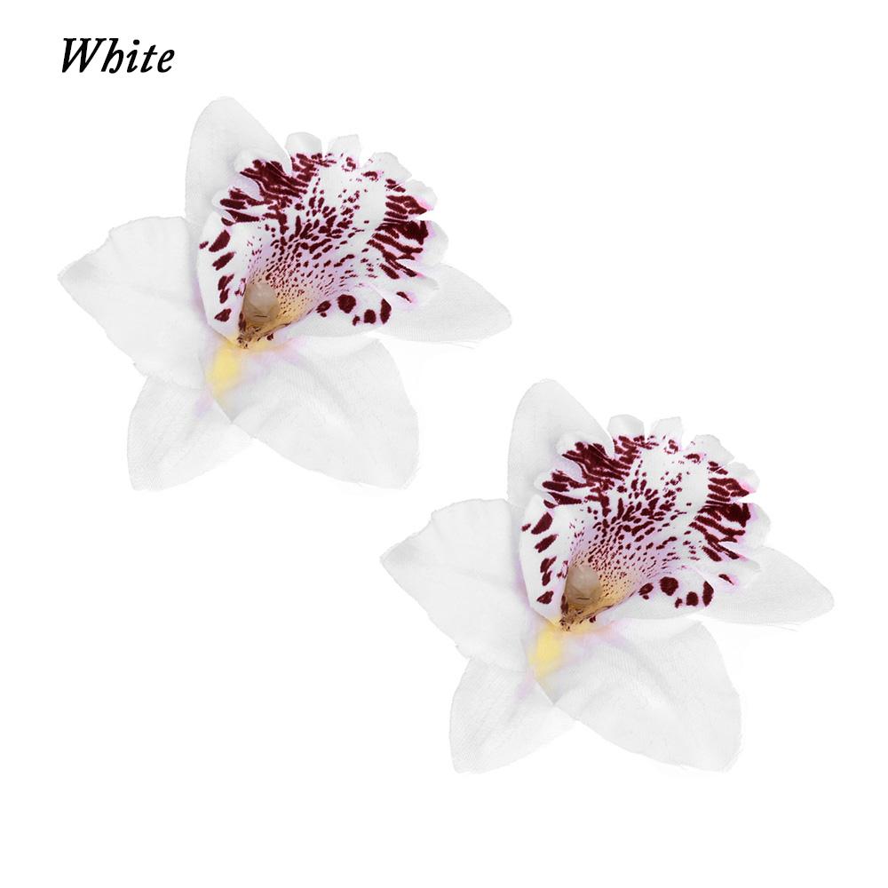 2Pcs Fashion Flowers Hair Clips Women Bohemia Bridal Orchid Hairpins Wedding Accessories Girls Barrette Beach Hair Accessories