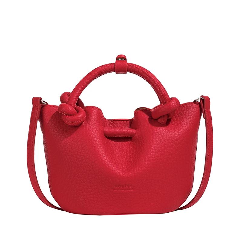 

Мягкая кожаная сумка для женщин, плиссированная сумка-облако со шнуром, универсальная и элегантная сумка через плечо