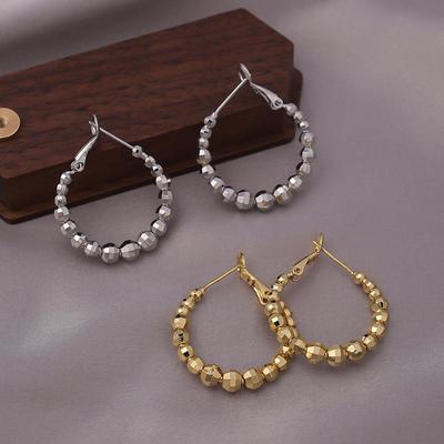 2025 Women's High-End Classic Copper Circle Stud Earrings - Trendy Fashion Hoop Jewelry