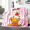 Garfield Friends Adventure Flannel Blanket Super Soft Warm Cozy Blanket For Sofa Bed Office Travel Allseason Home Decor Gift