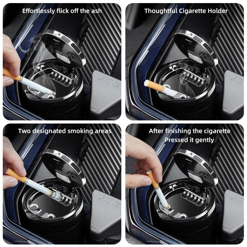 JVC4 Car Ashtray One Touch Open Portable Ashtray Cup Auto Interiors For Mercedes Benz AMG W203 W206 W220 W205 W211 W212 W201 W168 GLC