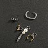 Fashion Forward Conical Pendant Earrings Ear Drop With Detailing Punk Inspired Alloy Jewelry Gift For Her