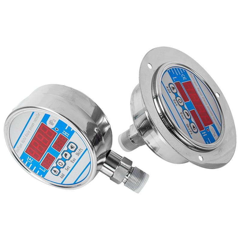 0-60Mpa Digital Pressure Gauge 100mm Dial Electronic Contact Hydraulic Pressure Gauge 200bar 400 Bar Pressure Guage M20*1.5
