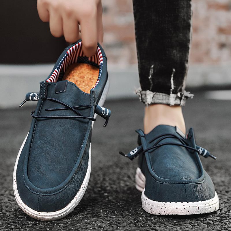 Marca de Moda Calzado para Caminar para Hombre Ultraligero de Suela Blanda Mocasines para Hombre Zapatos para Exterior 2024 Venta Caliente Zapatos Casuales de Cuero para Hombre