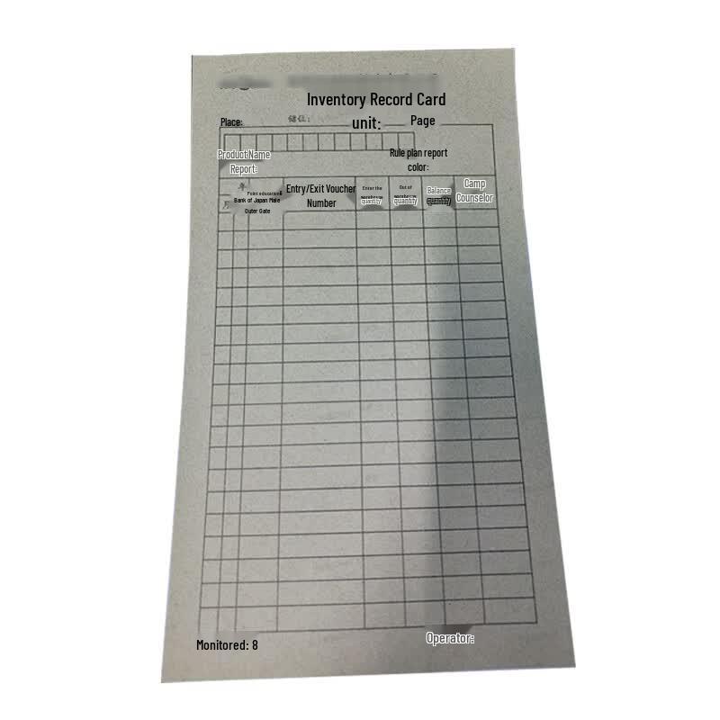 Ansairui Double-Sided Inventory Record Cards