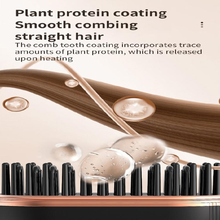 Not Scalding Hair Straightener Brush with 3 Temp Option 30 Second Quick Styling Battery Operated for Daily Use Gift