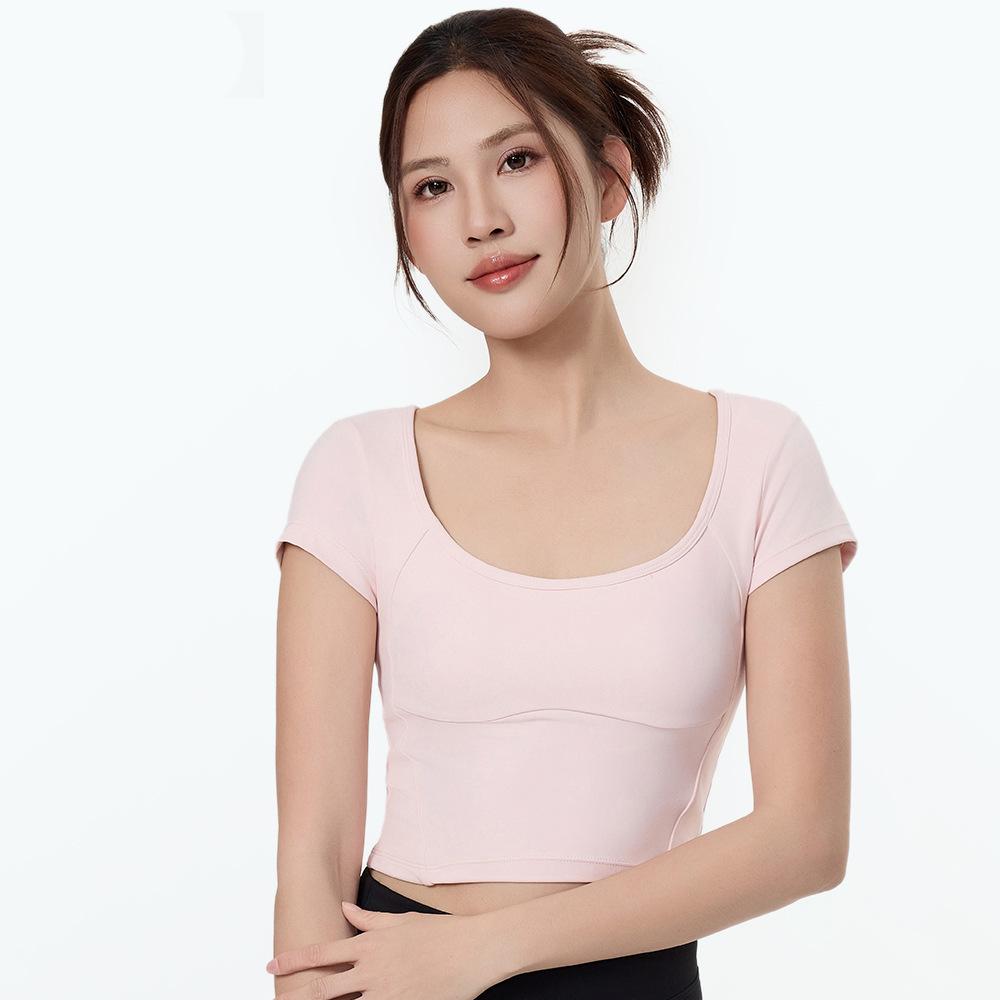 Women s Short Sleeve Yoga & Fitness Quick-Dry Slimming Top Small