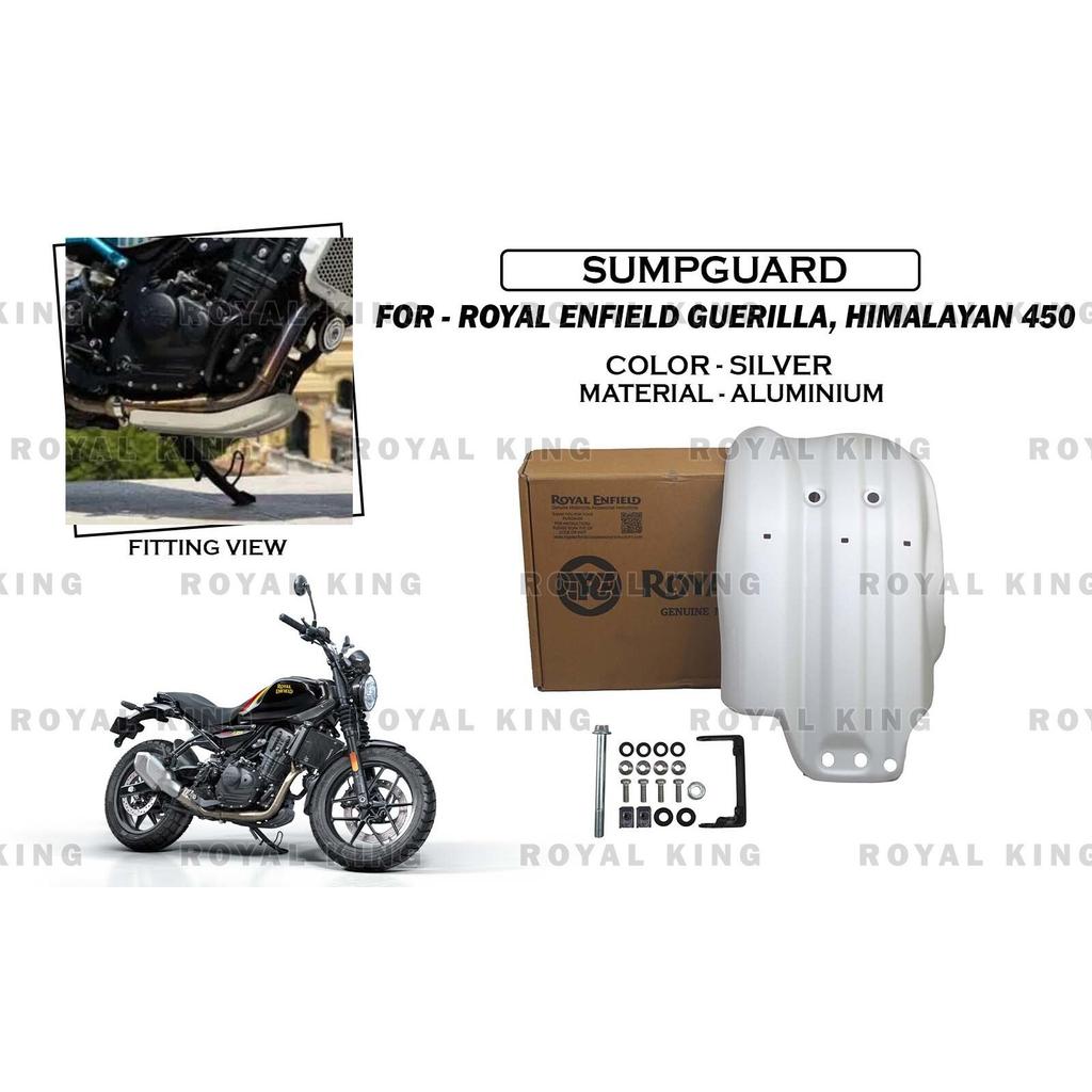 Royal Enfield Aluminum Silver Sump Guard For "Guerrilla & New Himalayan 450"