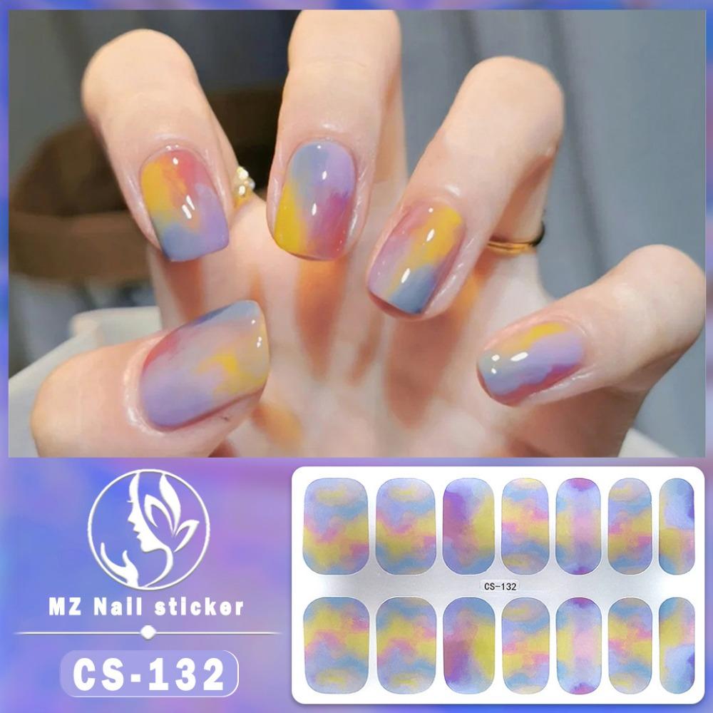CS voděodolná gelová fólie na nehty bez pečení plná samolepka kontrastní barva tygří hlava nail art fólie papír fólie na nehty papír nálepka