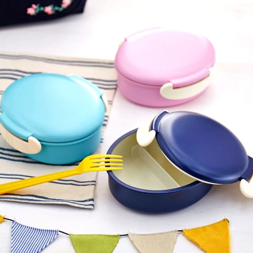 Kirsch Blute Round Lunch Box (Plain) KB1 (Blue)