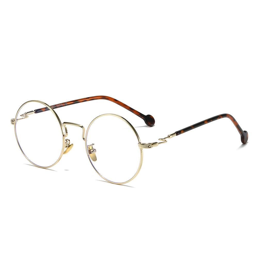 Retro Round Anti-Blue Light Glasses Men Women Personality Blocking Blue Light Eyewear Computer Glasses Optical Spectacle Frame