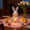 Cute Bunny Easter Bunny Ornament White Rabbit Candlestick Bunny Candle Holder  Easter Party