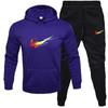 Mens Tracksuit Set Long Sleeve Hoodie Sweatshirt Sweatpants Casual Sportswear Youth Fashion