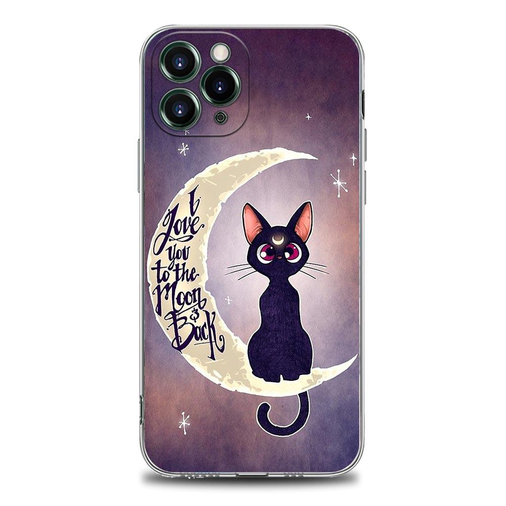 Funny Cute Cat Line Art Clear Phone Case for Apple iPhone 14 11 12 13 Pro Max 7 8 SE XR XS X Max 6 6s Plus Soft Silicone Cover