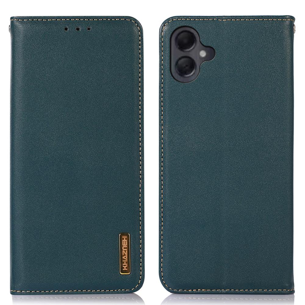 

KHAZNEH For Samsung Galaxy A06 4G Case Genuine Cow Leather Wallet Phone Cover Nappa Texture C