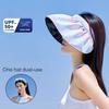 1PC Sunshade Hat Fashion Empty Top Hat Foldable Women Dual Use Big Brim Summer UV Protection Hair Hoop