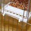 Bird Feeder Large Capacity Automatic Bird Food Feeder Transparent Parrot Hanging Food Container for Cage