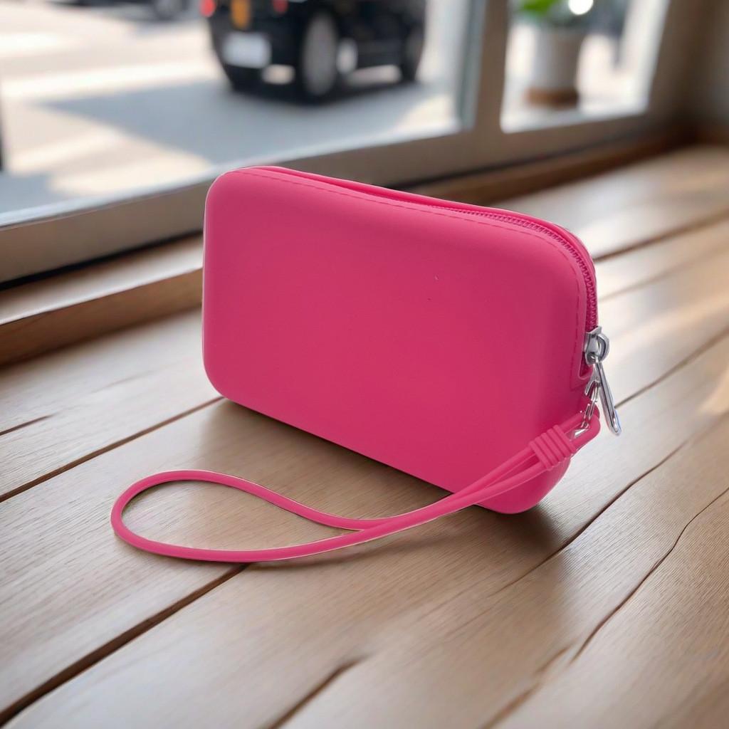 Silicone Travel Cosmetic Bag With Zipper For Makeup And Toiletry Items