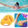 Set of 2 Hydrodynamic Swim Training Gear Flexible Silicone Hand Fins Suitable for Competitive Swimmers and Beginner