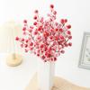 10PCS Artificial Frosted Red Berry Christmas Decoration Snow Fruit Ornament Winter Home Decor