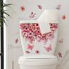 Pegatina de pared de flores y plantas verdes, calcomanías decorativas para baño, sala de estar, armario, decoración del hogar, Mural autoadhesivo