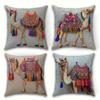 1/4pcs Colorful Camel-Patterned Pillowcases for Comfort Sofa Cushion Cover Home Bedroom Room Decoration