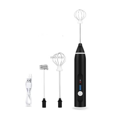 3-Speeds Hand Mixer Electric Blender Eggs Beater Whisk Stirrer Coffee Milk Drink Frother Foamer USB Rechargeable Food Whisk