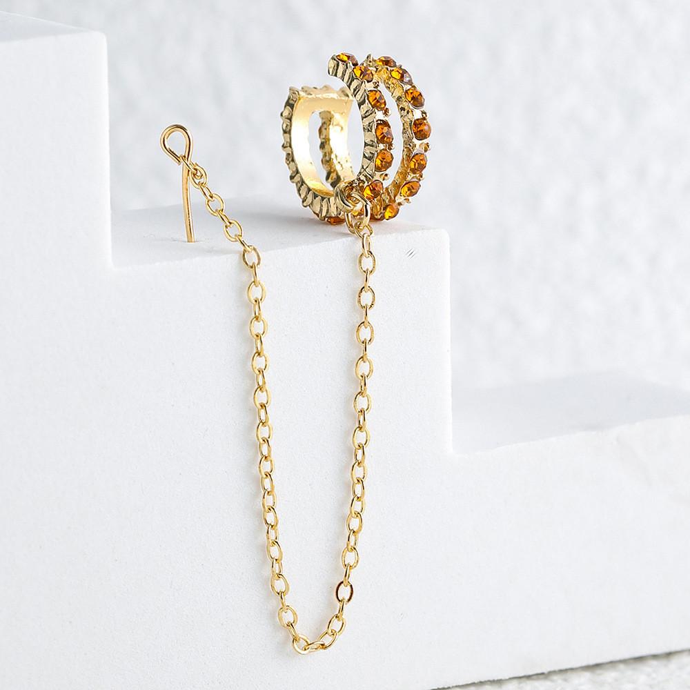 Creative Fashionable Chain Stud Earrings Simple Geometric Jewelry Ear