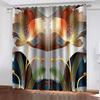 2 Pcs Golden line butterfly print curtains,suitable for bedroom,living room kitchen decoration,home decoration,window decoration