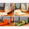 Stainless Steel Potato Cutter Crinkle Chopper Vegetables Fruits Easy To Use Wavy Blade Design Ergonomic Handle French Fry Slicer