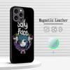 American Sally Face Retro Fashion Phone Case For iPhone 17 16 15 14 13 12 Plus Pro Max High-end Luxury Magsafe Sheepskin
