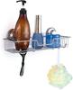 SANNO Shampoo Shower Bathroom Shampoo Wall Mounted Storage Wire Vacuum Strong Suction Set of Stainless Steel 2 Rack, Rack, Rack, Holder, Rack, Basket,