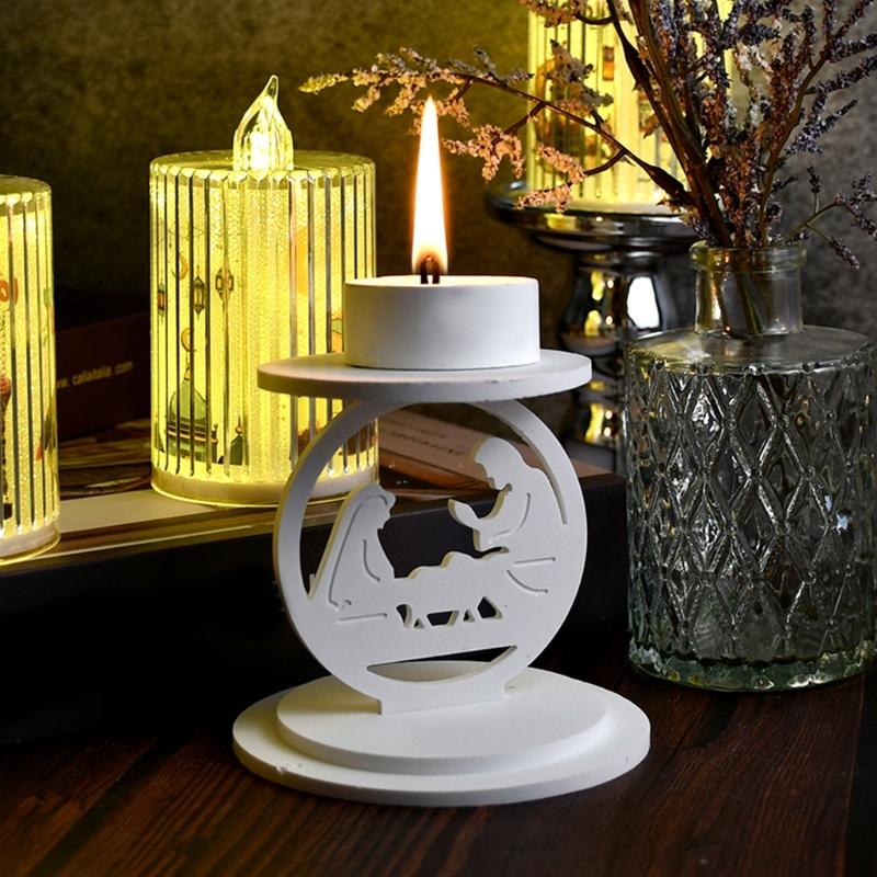 Middle Eastern Candlestick Mould Star Moon Candle Holder Silicone Molds Epoxy Resin Molds 3D Ornament Molds