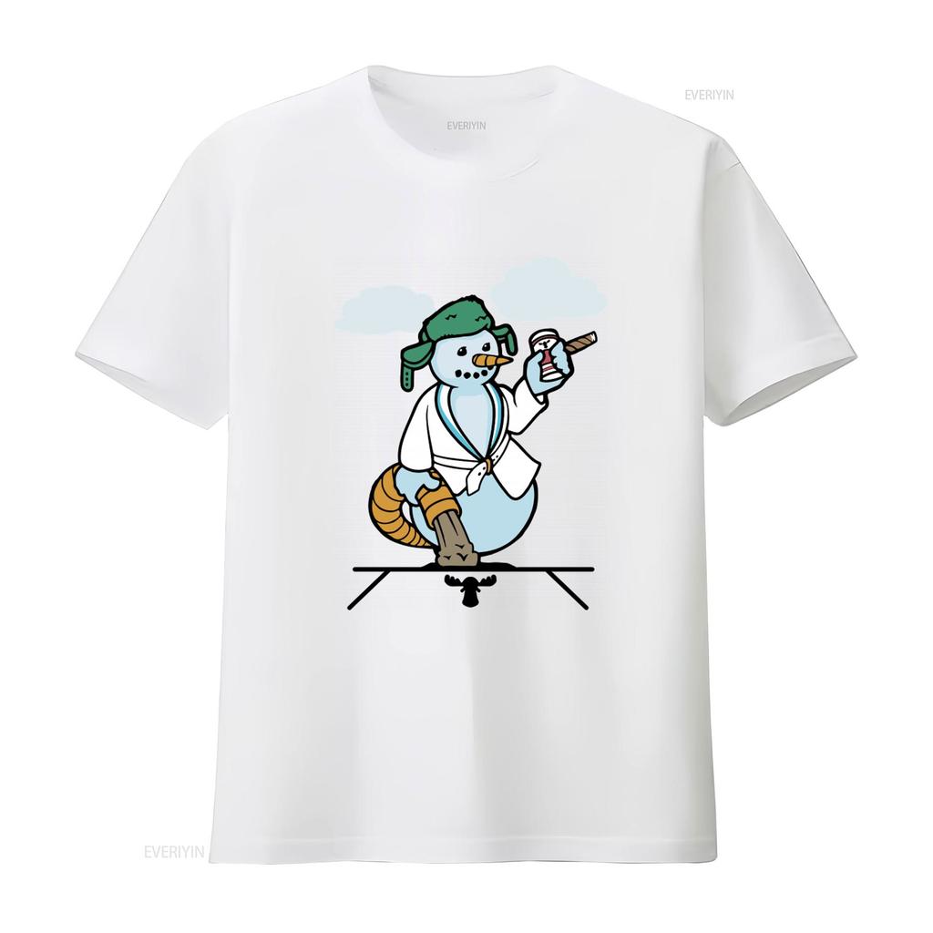 Cousin Eddie Snowman Christmas Vacation T Shirt Festive Winter Design for Holiday Fans vintage Washed homme Comfortable graphic