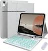 Compatible iPad 12th/11th Gen Bluetooth Keyboard Case, Magnetic Detachable, with Pen Slot and Leather Cover.