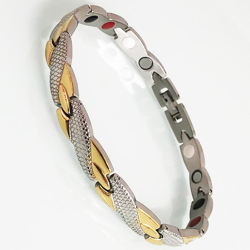 Cool Magnetic Therapy Bracelet for Man Women Waterproof Stainless Steel Snake Pattern Chain Bracelets Health Care Jewelry Gifts