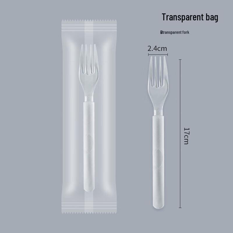 

COFLYEE Individually Wrapped Disposable Transparent Plastic Forks
