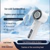 Portable USB Rechargeable Handheld Fan with 100 Speeds, Digital Display, Strong Wind, Brushless Motor