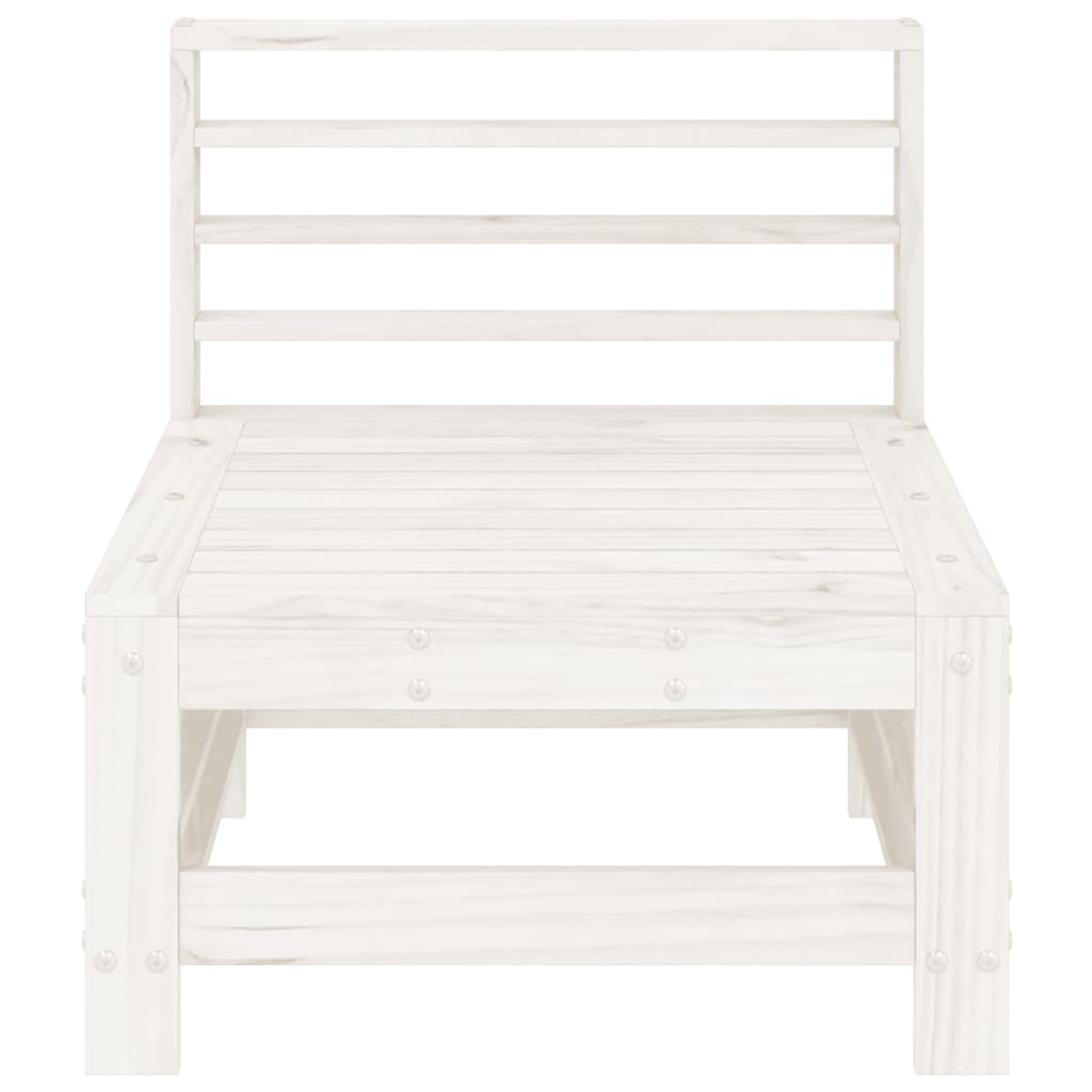 Garden Center Sofa White Solid Pine Wood