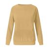 Ladies' Casual And Fashionable Pocket Solid Color Round Neck Long Sleeved Sweatshirt