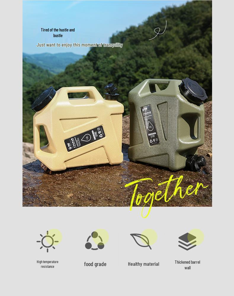 Food Grade PE Water Bucket with Faucet for Outdoor, Camping, and Household Use