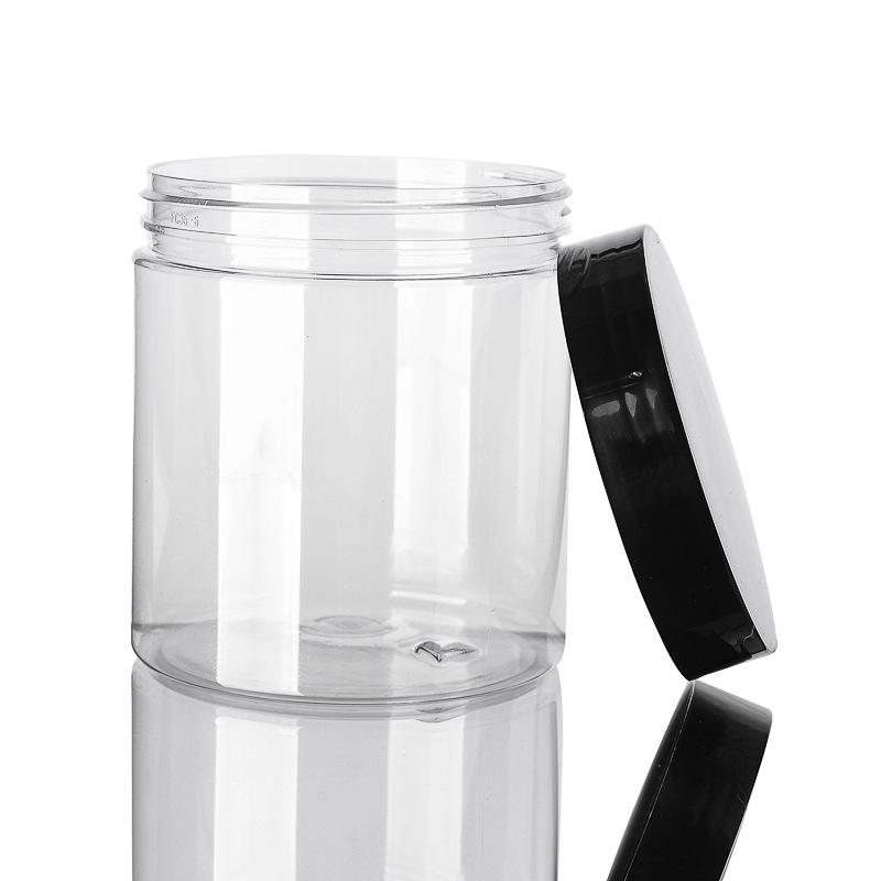 30ml Transparent Wide-Mouth 500g Plastic Cosmetic Jar